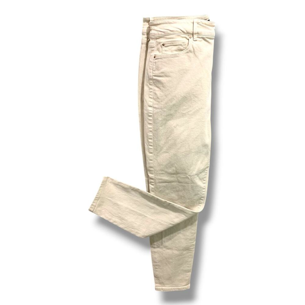 Size 8 Ann Taylor Curvy Fit The Skinny Womens Tan Denim Jeans